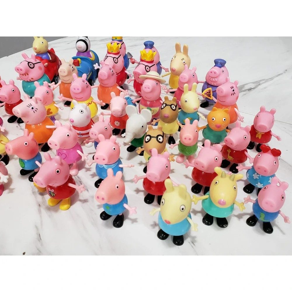 Lot 40+ Peppa Pig Family Friends Figures Bundle Mummy Daddy Grandma George #5